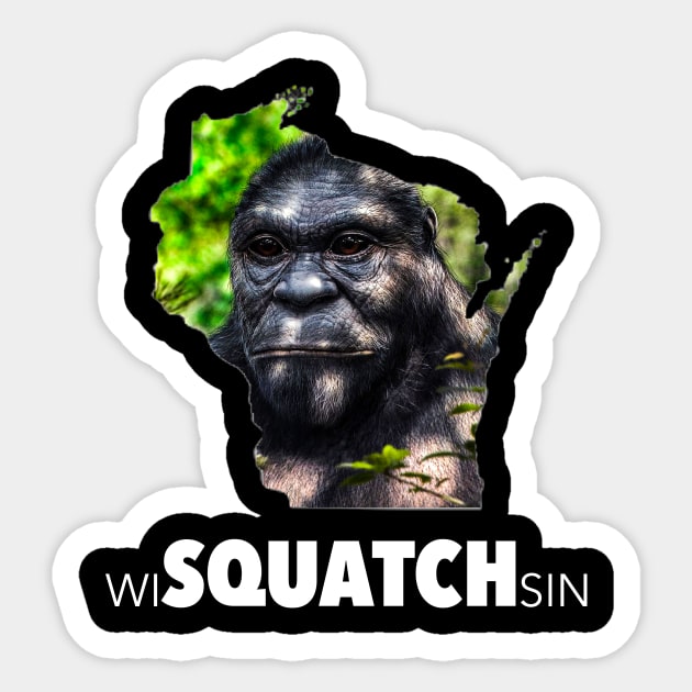 WI-SQUATCH-SIN Sticker by Chum Bucket Studios